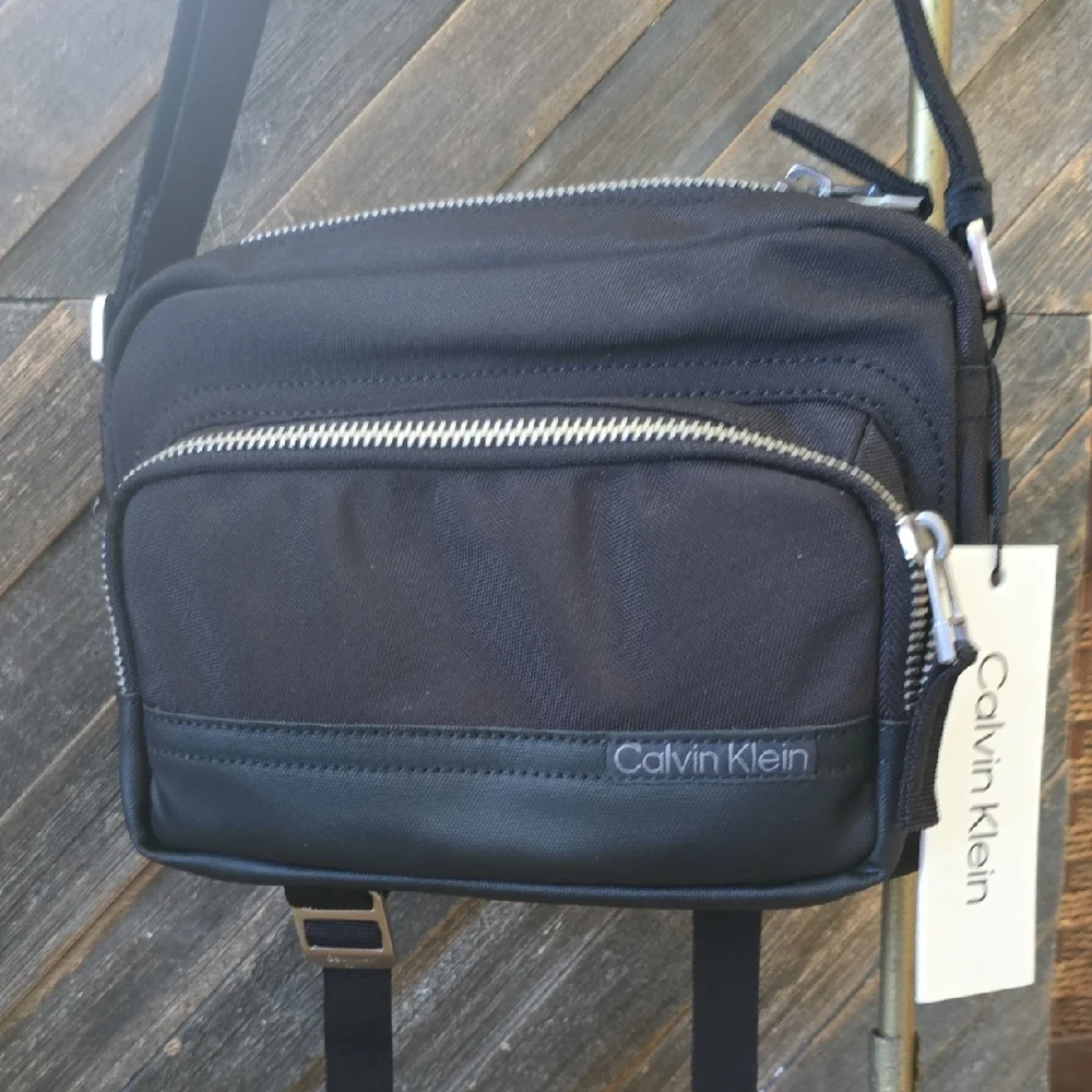 Calvin Klein Black Messenger Bag for Men